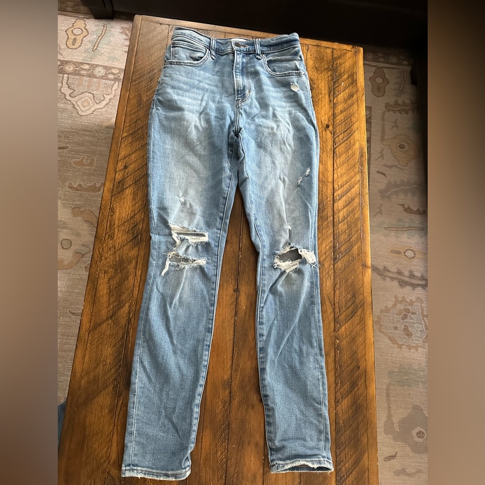 Abercrombie & Fitch High Rise Women Jeans - Light Blue